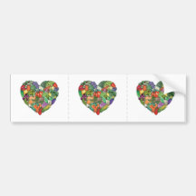 I Love Veggies Bumper Sticker