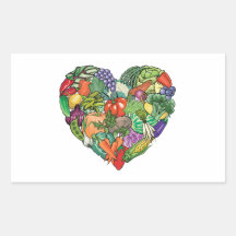 I Love Veggies Sticker
