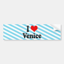 I Love Venice, Italy Bumper Stickers