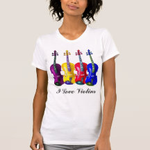 I LOVE VIOLINS T SHIRTS