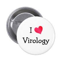 I Love Virology Pinback Buttons