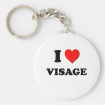 I love Visage Key Chains
