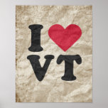 I LOVE VT POSTER