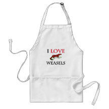 I Love Weasels Aprons