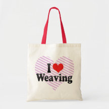 I Love Weaving Tote Bags