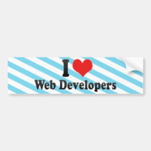 I Love Web Developers Bumper Stickers