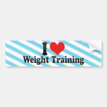 I Love Weight Training Bumper Sticker