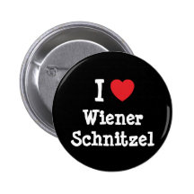 I love Wiener Schnitzel heart T-Shirt Button