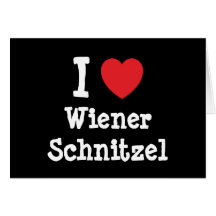 I love Wiener Schnitzel heart T-Shirt Card