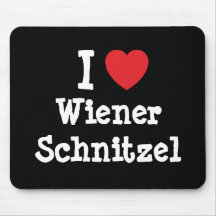 I love Wiener Schnitzel heart T-Shirt Mouse Mats