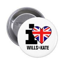 I Love Wills & Kate Button