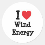 I love Wind Energy heart custom personalised Stickers