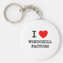 I Love Windchill Factors Keychains