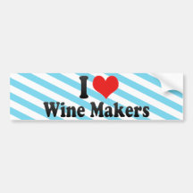 I Love Wine Makers Bumper Sticker
