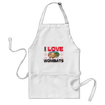 I Love Wombats Apron