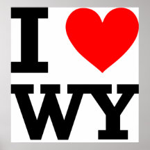 I Love Wyoming Design Posters