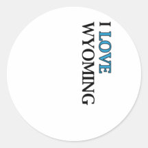 I Love Wyoming Design Stickers