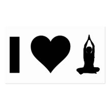 I Love Yoga Business Card