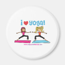 i love yoga fridge magnet
