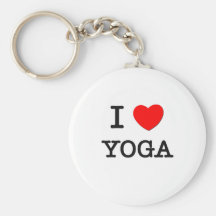 I Love Yoga Keychains