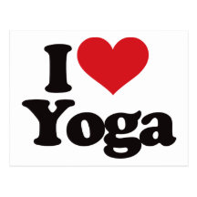 I Love Yoga Postcard