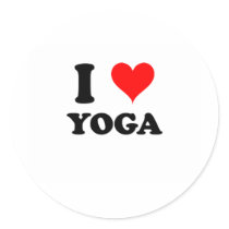 I Love Yoga stickers