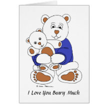 I Love You Beary Much Cards