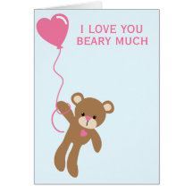 I love you beary much - Greeting Card
