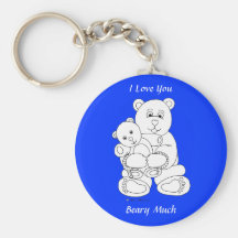 I Love You Beary Much Key Chain