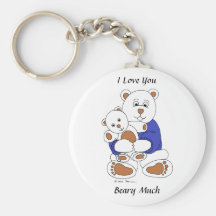 I Love You Beary Much Keychain