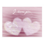 I Love You Hearts Abstract Postcard