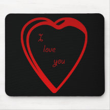 I Love You Hearts Mousepad