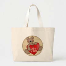 I Love You Teddy Bear T-shirts and Gifts Tote Bags