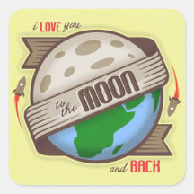 I Love You To The Moon And Back - Sticker Set