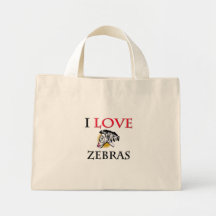 I Love Zebras Bag