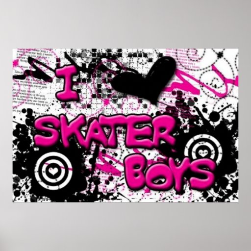 I Luv Skater Boys Poster