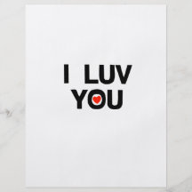 I luv you full color flyer