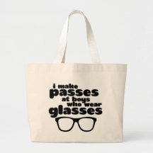 I Make Passes At Boys With Glasses Canvas Bags