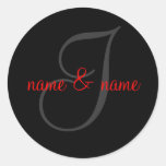 I monogram label round stickers