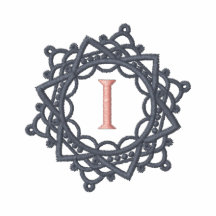 I Monogram Snowflake embroidered womens shirt