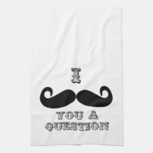 I Moustache You a Question Kitchen Towels