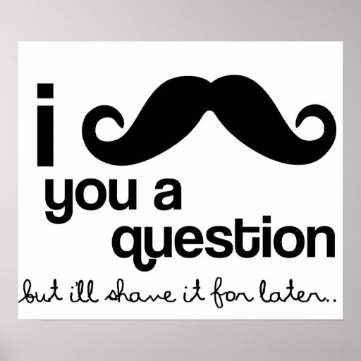 i moustache you a question poster