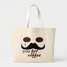 I moustache you for coffee bag
