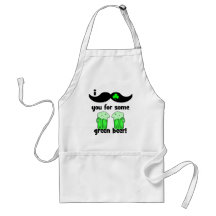 I moustache you for some green beer! apron