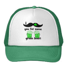 I moustache you for some green beer! mesh hats