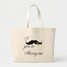 I Moustache you -to Marry Me Canvas Bag
