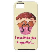 I Mustache you a question Cupcake iPhone 5 Covers