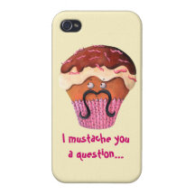 I Mustache you a question Cupcake iPhone 4/4S Cases