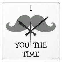 I MUSTACHE YOU THE TIME CLOCK | GREY