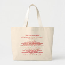 I NEED A HUG CANVAS BAGS